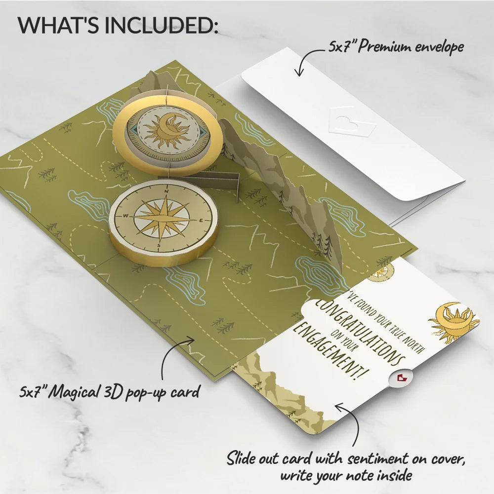 Lovepop Guiding Compass Engagement Pop-Up Card and Sentiment Set