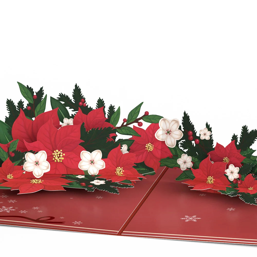 Lovepop Poinsettia & Pine Pop-Up Card