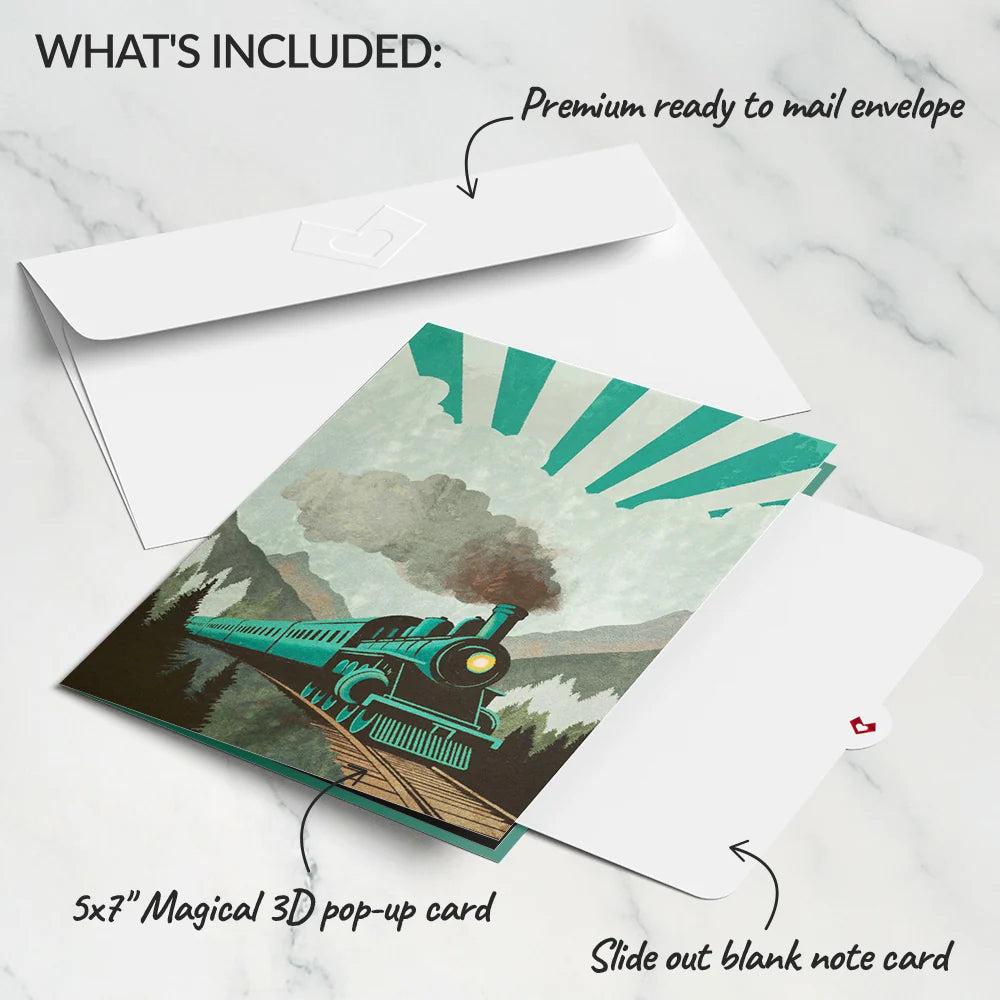 Lovepop Classic Train Pop-Up Card