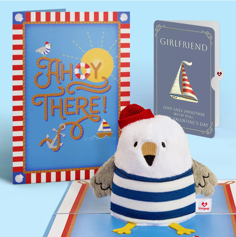 Lovepop ‘Ahoy There’ Valentine Plushpop Card and Sentiment Set for Girlfriend