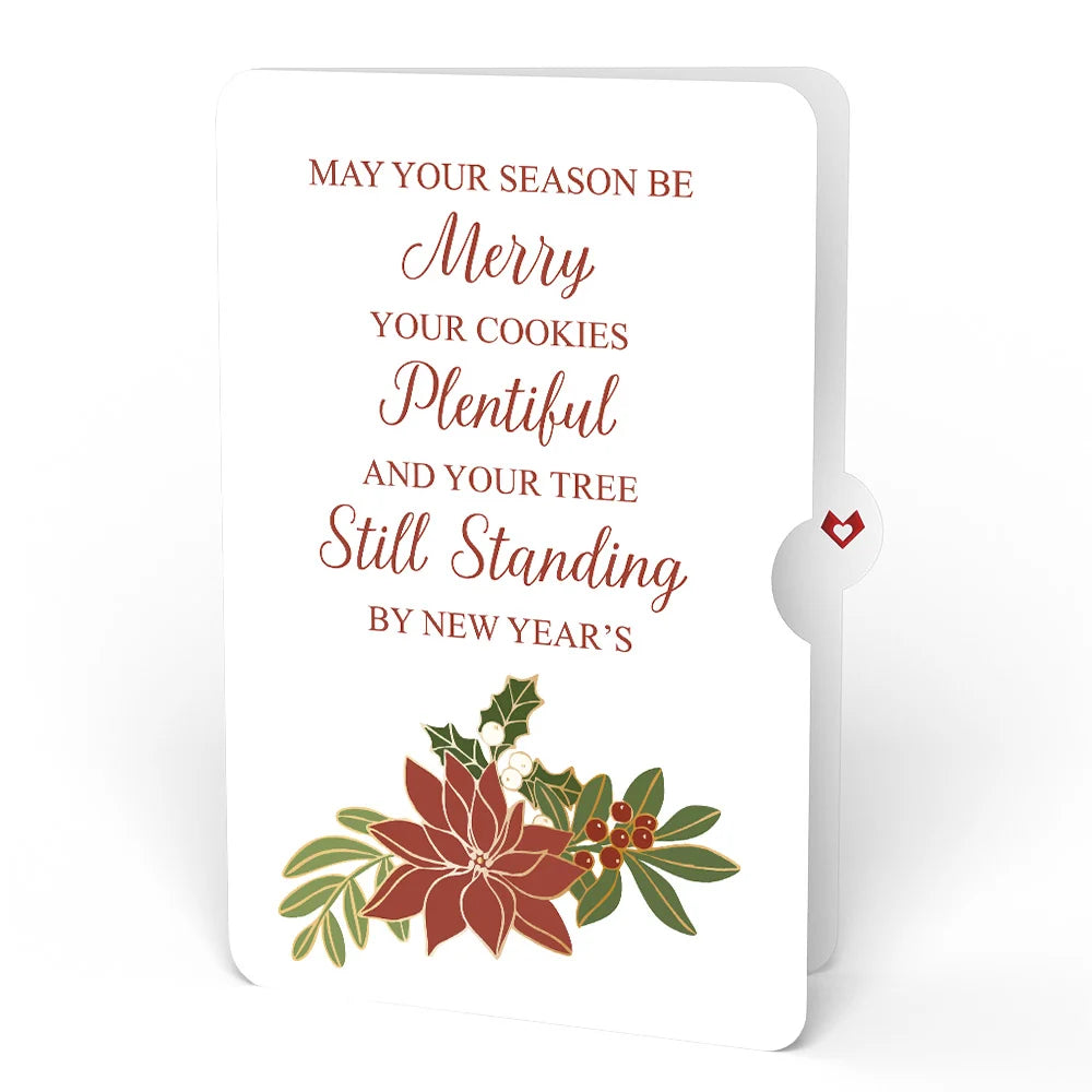 Lovepop Christmas Joy Wreath and Poinsettia Merry & Plentiful Sentiment Set