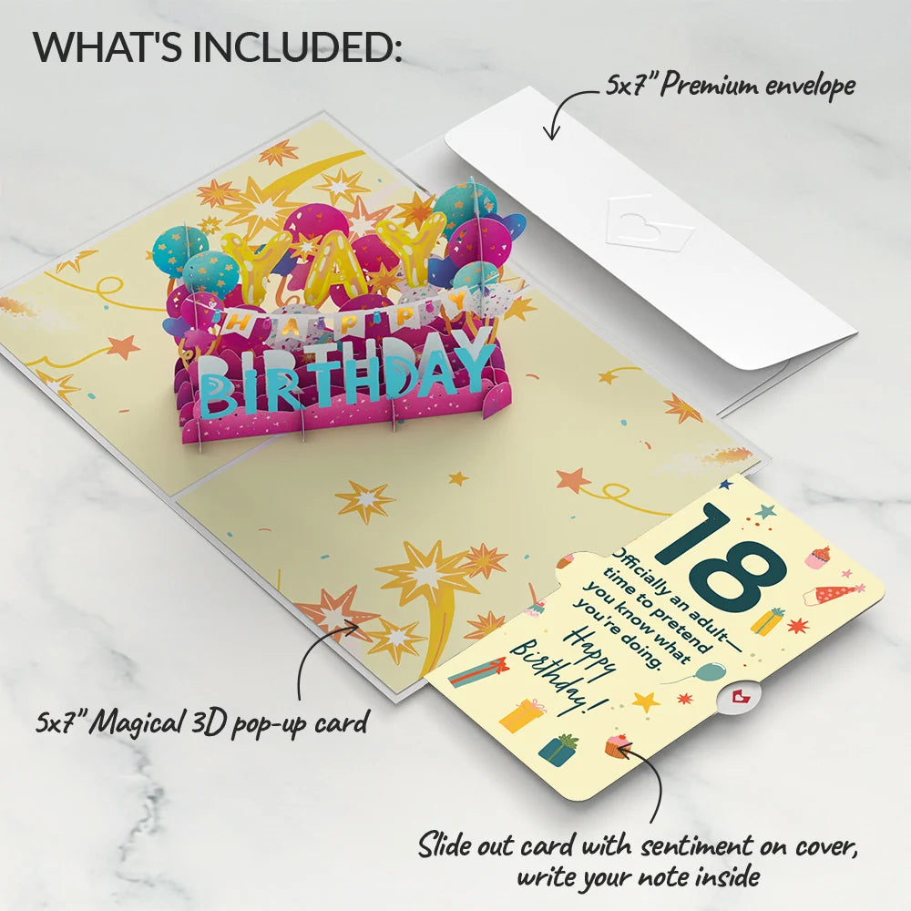 Lovepop 18th Birthday Celebration Pop-Up Card and Sentiment Set