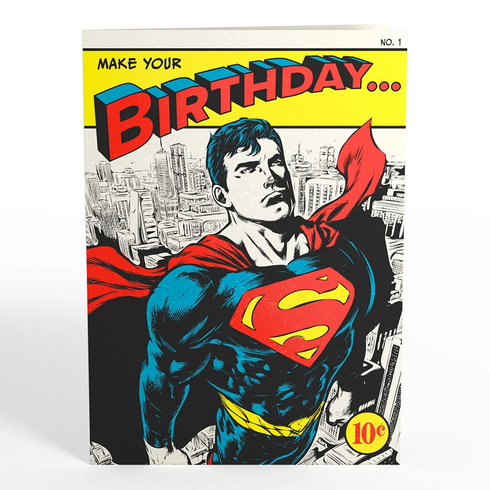Lovepop Superman Comic Book Birthday Pop-Up Card