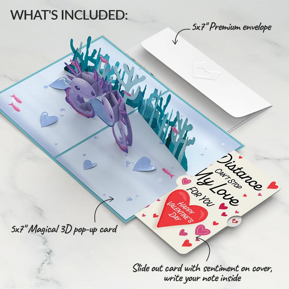 Lovepop Love You A-Lotl Distance Can’t Stop My Love Valentine Pop-Up Card and Sentiment Set