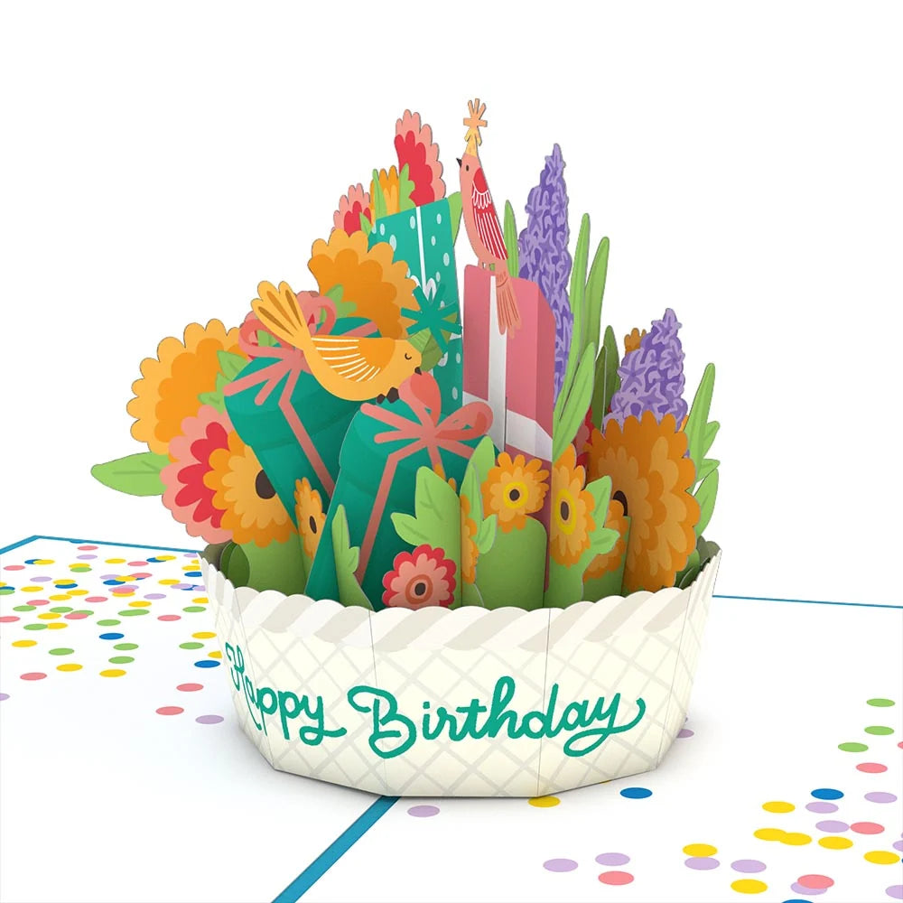 Lovepop Happy Birthday Basket Pop-Up Card and Sentiment Set