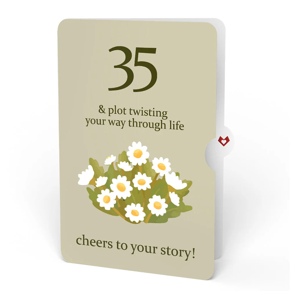 Lovepop Cheers to a New Chapter 35th Birthday Pop-Up Card and Sentiment Set Cream
