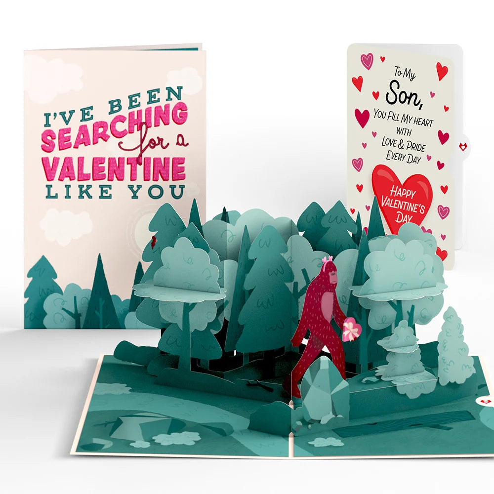 Lovepop Searching for a Valentine Like You Bigfoot Valentine Pop-Up Card and Sentiment Set for Son