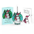 Lovepop Warm Wishes Snowman Christmas Suncatcher Card and God’s Love Sentiment Set Glass