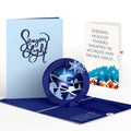Lovepop Season of Light Winter Village Light-Up Pop-Up Card and Snowy Magic Thank You Sentiment Set Cream