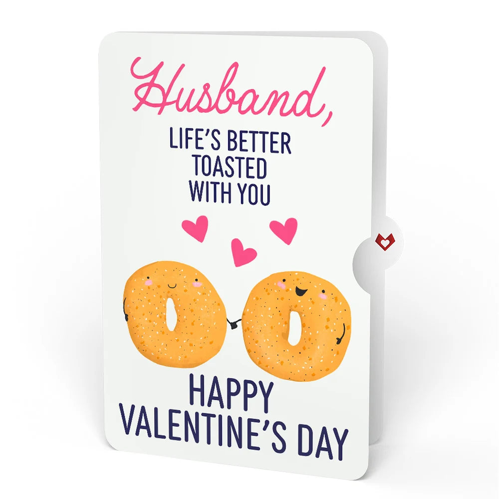 Lovepop You Are My Everything Bagel Valentine Pop-Up Card and Sentiment Set for Husband Plate