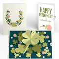 Lovepop Shamrock Fields Retirement Pop-Up Card and Sentiment Set Cream