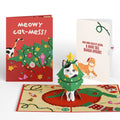 Lovepop Meowy Cat-mess Christmas Pop-Up Card and Funny Sentiment Set Cream