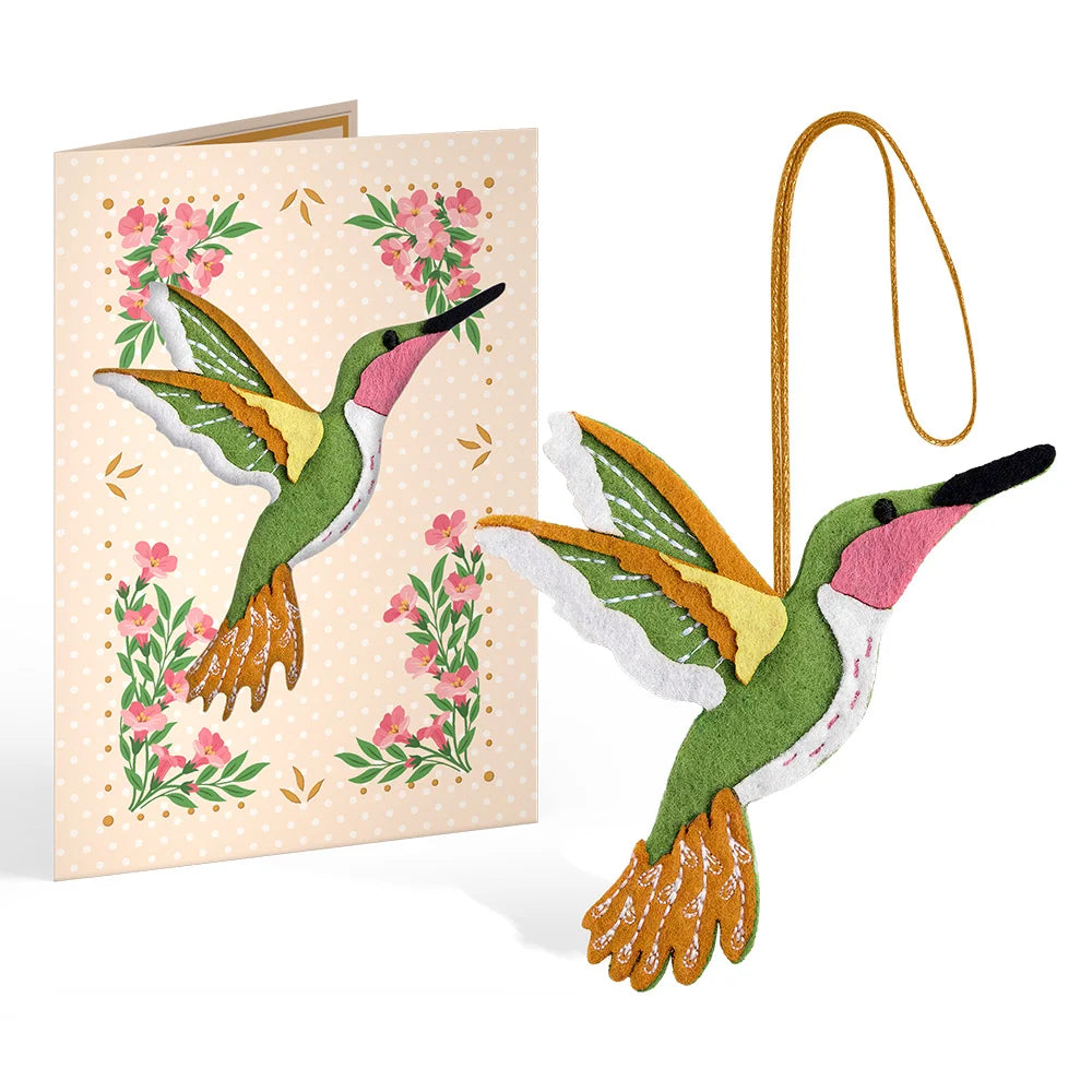 Lovepop Serene Hummingbird HeartFelt Charm Card