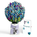 Lovepop Sunlit Hydrangeas Congratulations Suncatcher Bouquet and Sentiment Set Glass