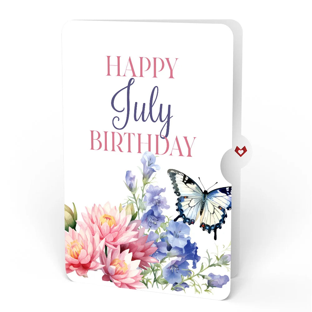 Lovepop Born to Bloom: July Birth Month Flowers Pop-Up Card and Water Lily & Larkspur Sentiment Set