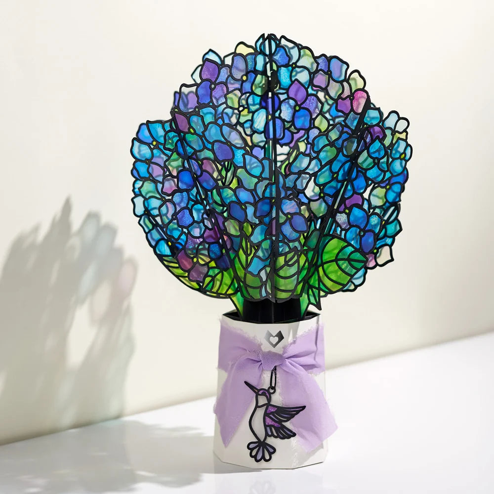 Lovepop Just Because Hummingbird Pop-Up Card & Suncatcher Bouquet Bundle