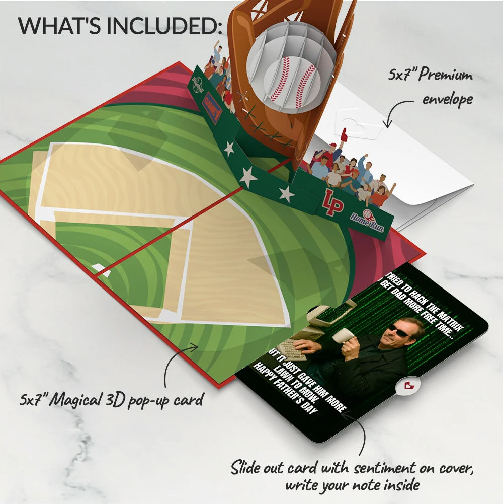 Lovepop Home Run Father’s Day Pop-Up Card and Matrix Hacker Sentiment Set