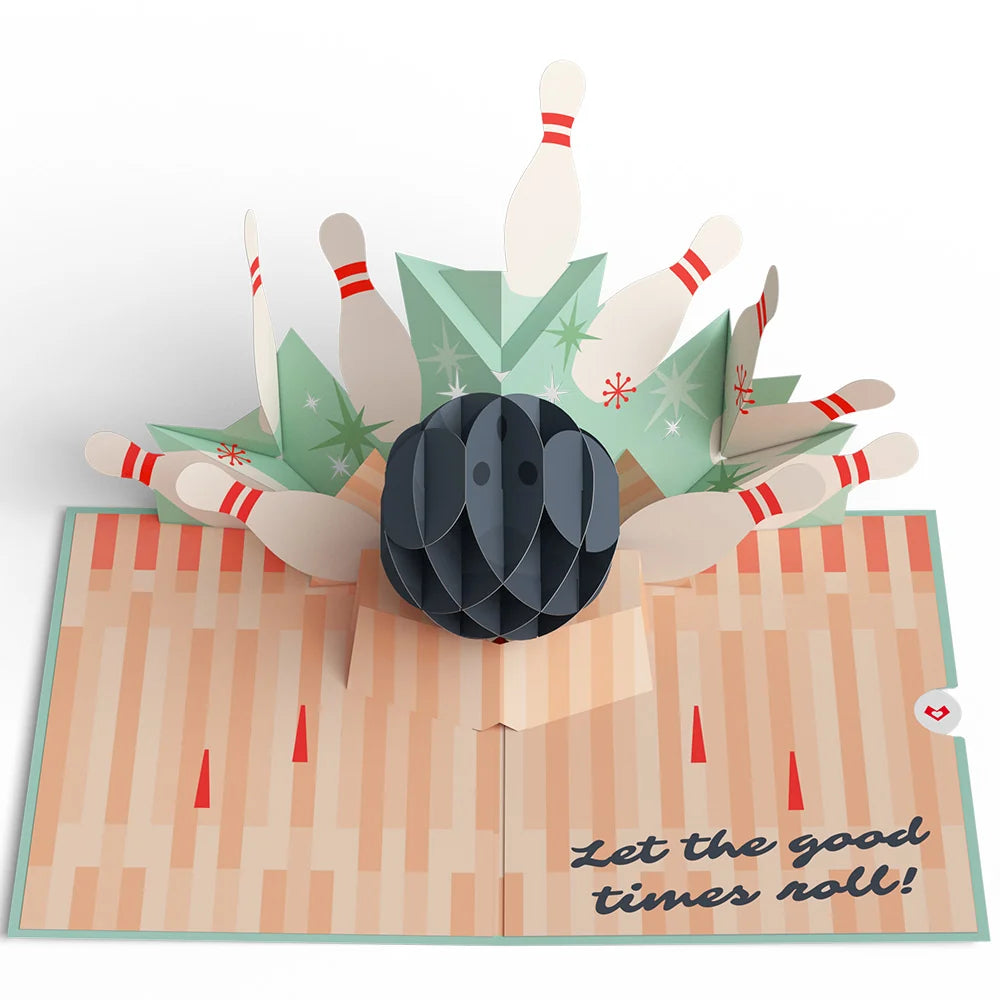 Lovepop Retro Bowling Birthday Pop-Up Card