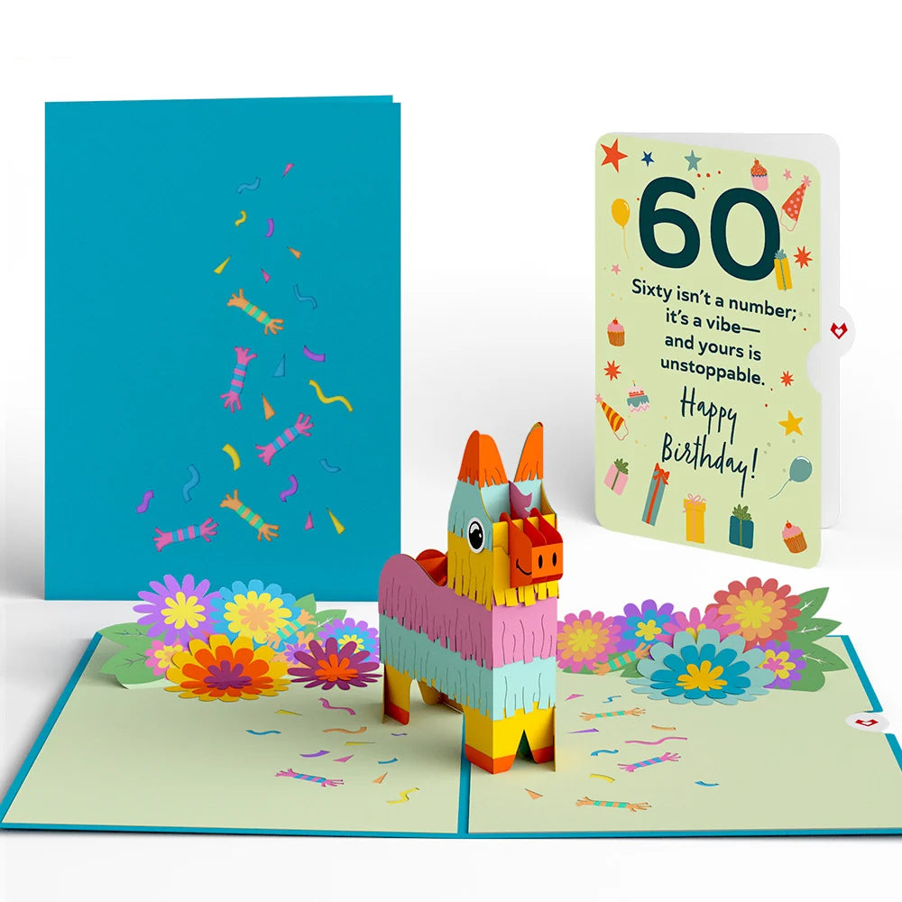 Lovepop Pinata 60th Birthday Pop-Up Card and Sentiment Set