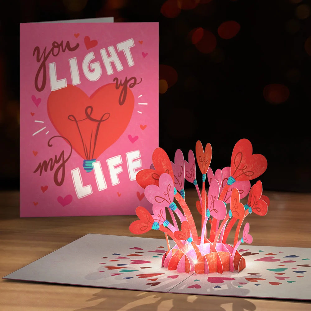 Lovepop You Light Up My Life Light-Up Pop-Up Card & Bouquet Bundle