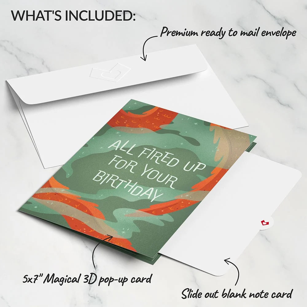 Lovepop Fired Up for Your Birthday Dragon Pop-Up Card