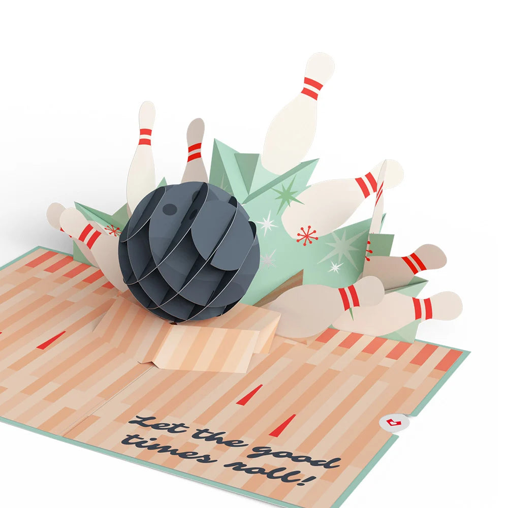 Lovepop Retro Bowling Birthday Pop-Up Card