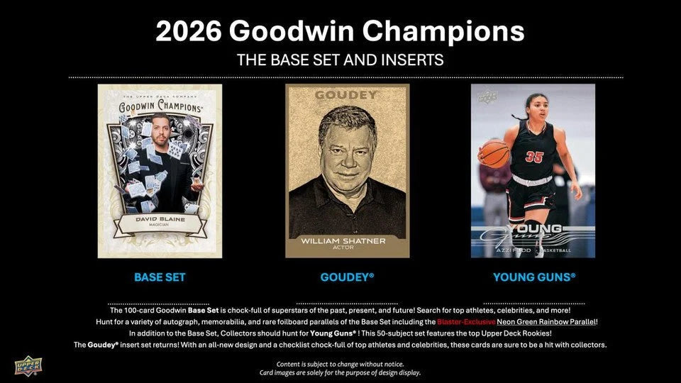 2026 Upper Deck Goodwin Champions Bb Blaster Toy
