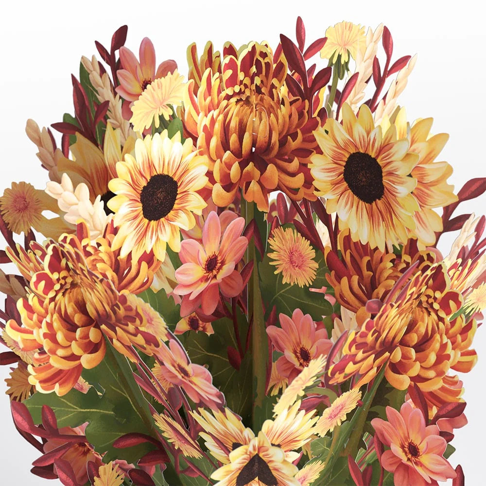 Lovepop Thanksgiving Gratitude Pop-Up Card & Bouquet Bundle