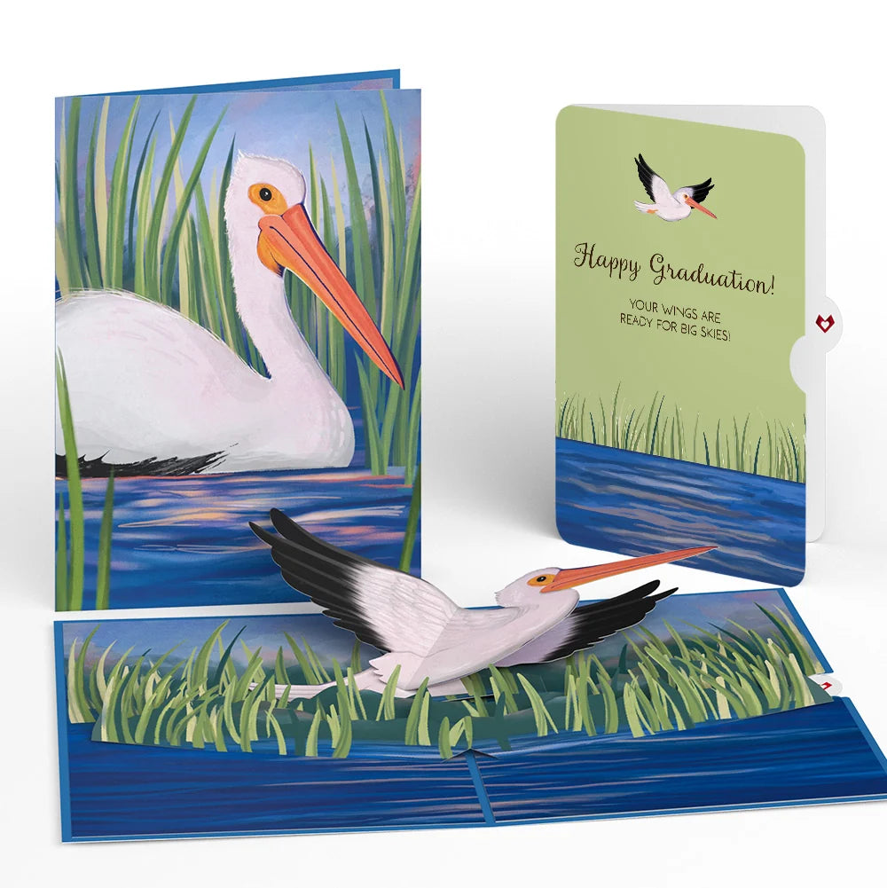 Lovepop Pelican in the Marsh Graduation Pop-Up Card and Sentiment Set