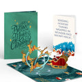 Lovepop Magic of Christmas Santa’s Sleigh Light-Up Pop-Up Card and Snowy Magic Thank You Sentiment Set Cream
