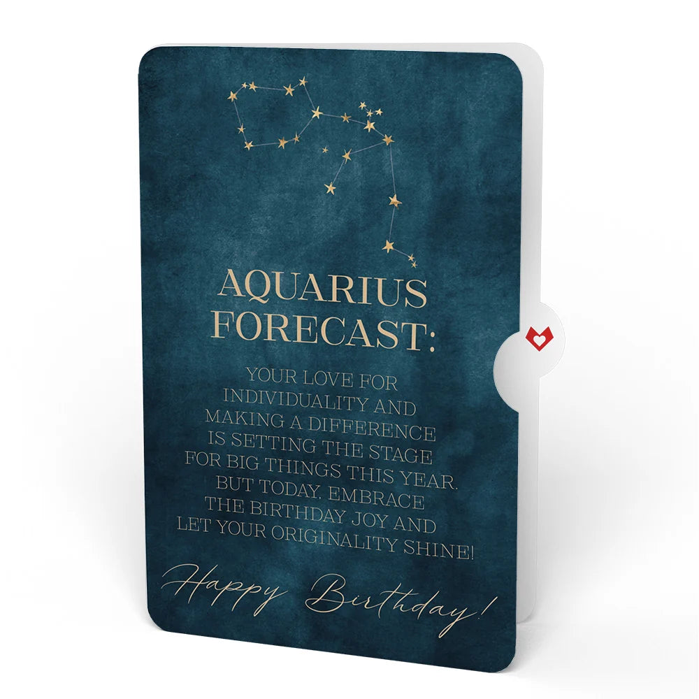 Lovepop Magical Birthday Pop-Up Card and Aquarius Zodiac Sentiment Set