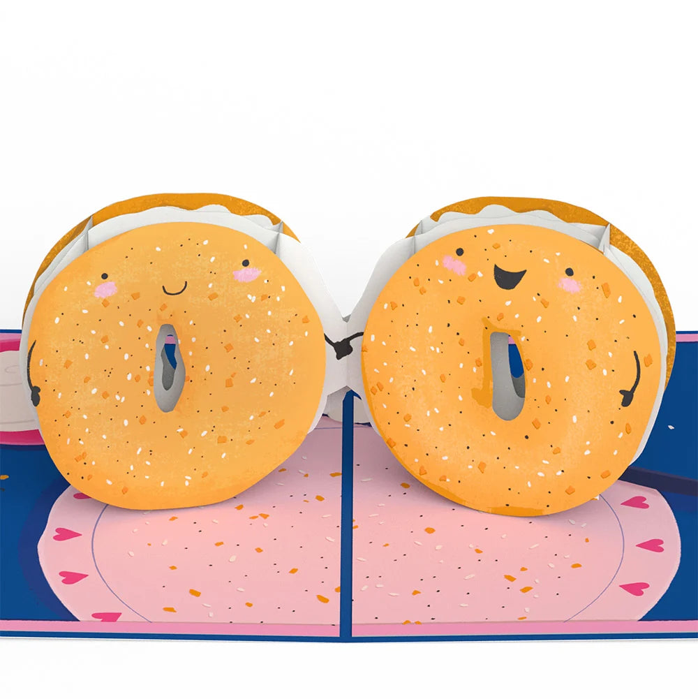 Lovepop You Are My Everything Bagel Anniversary Pop-Up Card and Sentiment Set for Partner Plate