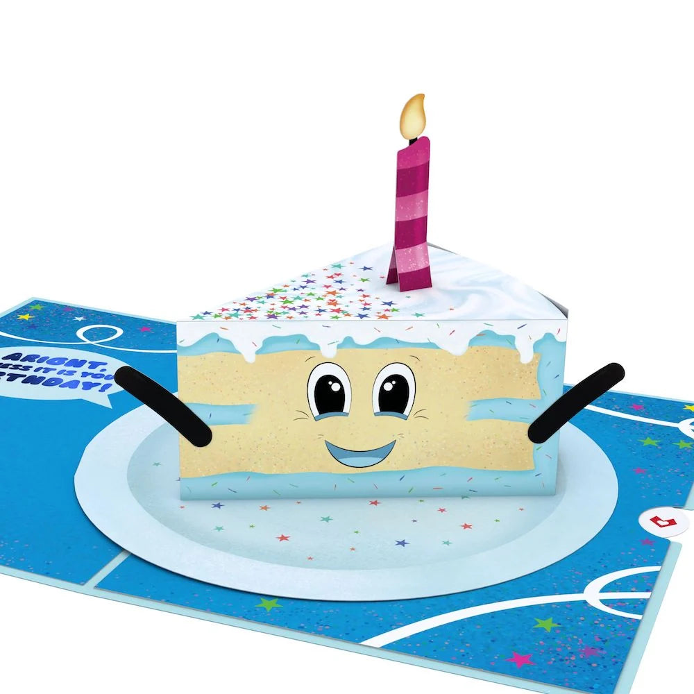 Lovepop Whimsical 60th Birthday Cake Slice Pop-Up Card and Sentiment Set Cream
