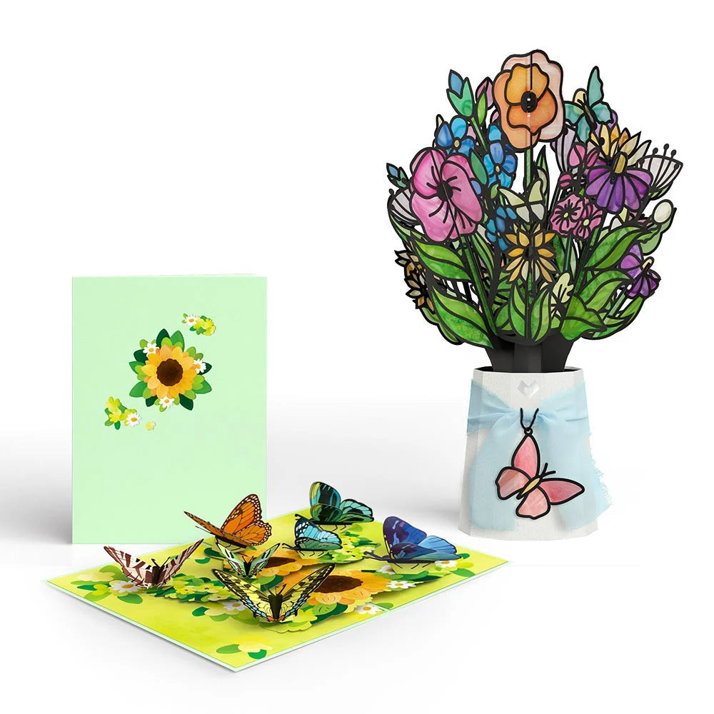 Lovepop Just Because Butterfly Pop-Up Card & Suncatcher Bouquet Bundle
