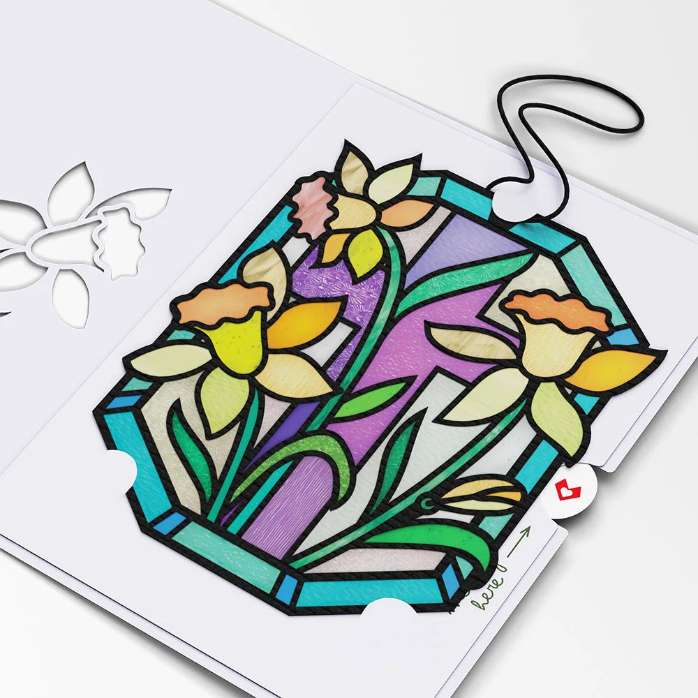 Lovepop Happy Easter Daffodil Suncatcher Card