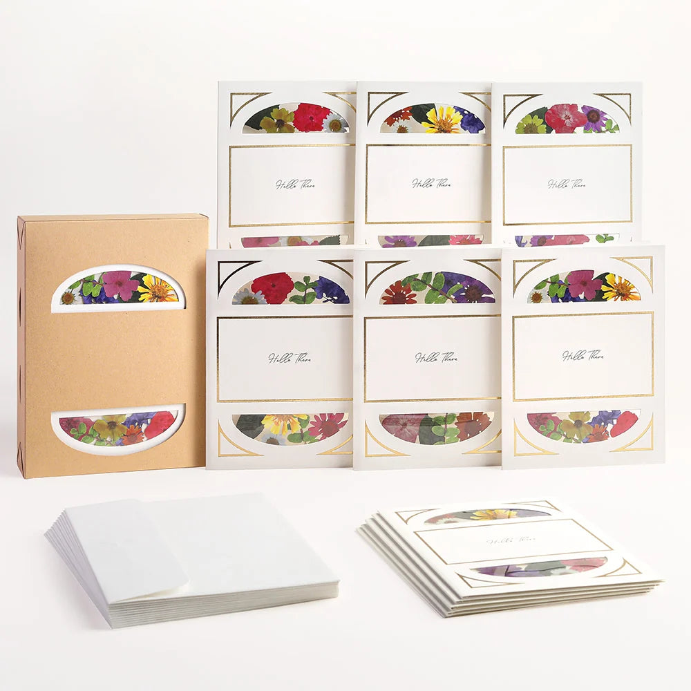 Lovepop Cheerful Brights (Assorted 12-Pack) – Petal Pressed ‘Hello There’ Notecards
