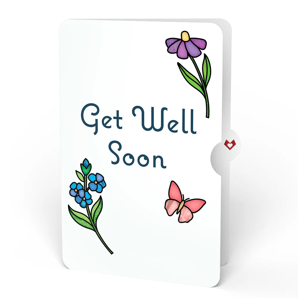 Lovepop Garden Glow Get Well Soon Suncatcher Bouquet and Sentiment Set Glass