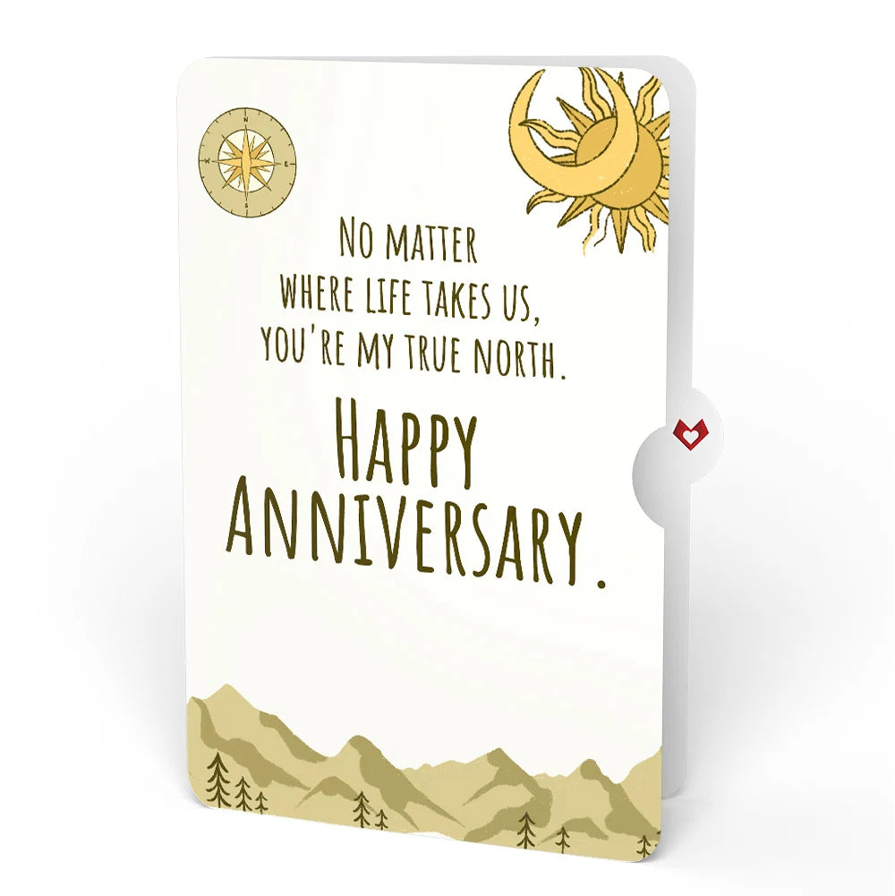 Lovepop Guiding Compass Anniversary Pop-Up Card and Sentiment Set Cream