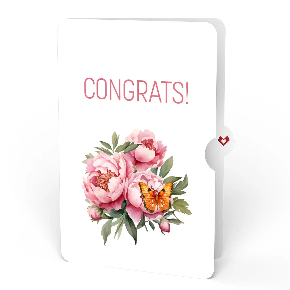 Lovepop Born to Bloom: November Birth Month Flowers Congratulations Pop-Up Card and Sentiment Set Cream