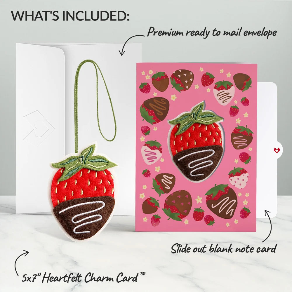 Lovepop Sweet Strawberry HeartFelt Charm Card