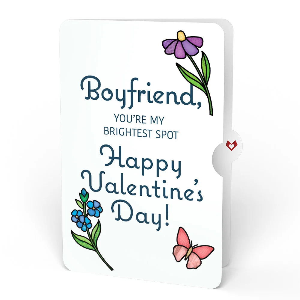 Lovepop Love Grows Heart Valentine Suncatcher Card and Sentiment Set for Boyfriend Glass