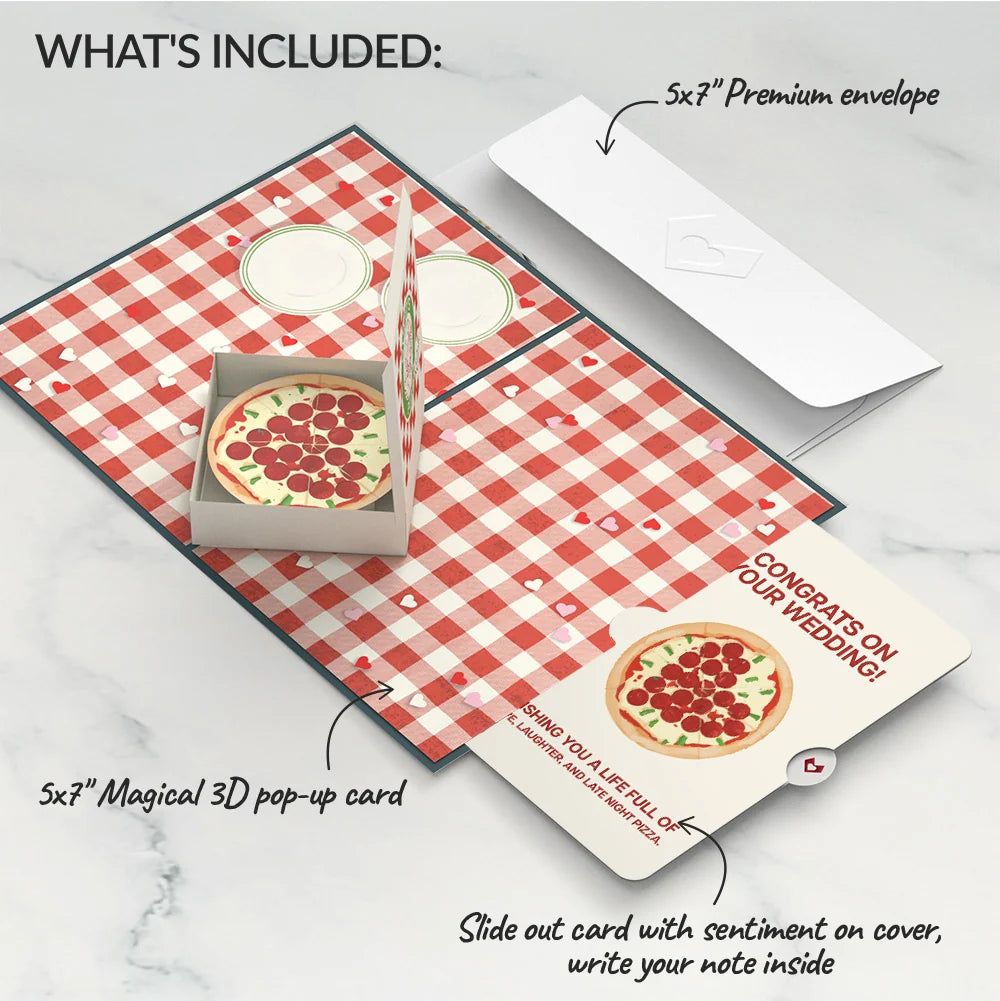 Lovepop Pizza Love Wedding Pop-Up Card and Sentiment Set