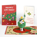Lovepop Meowy Cat-mess Christmas Pop-Up Card and Sentiment Set for Teacher Cream