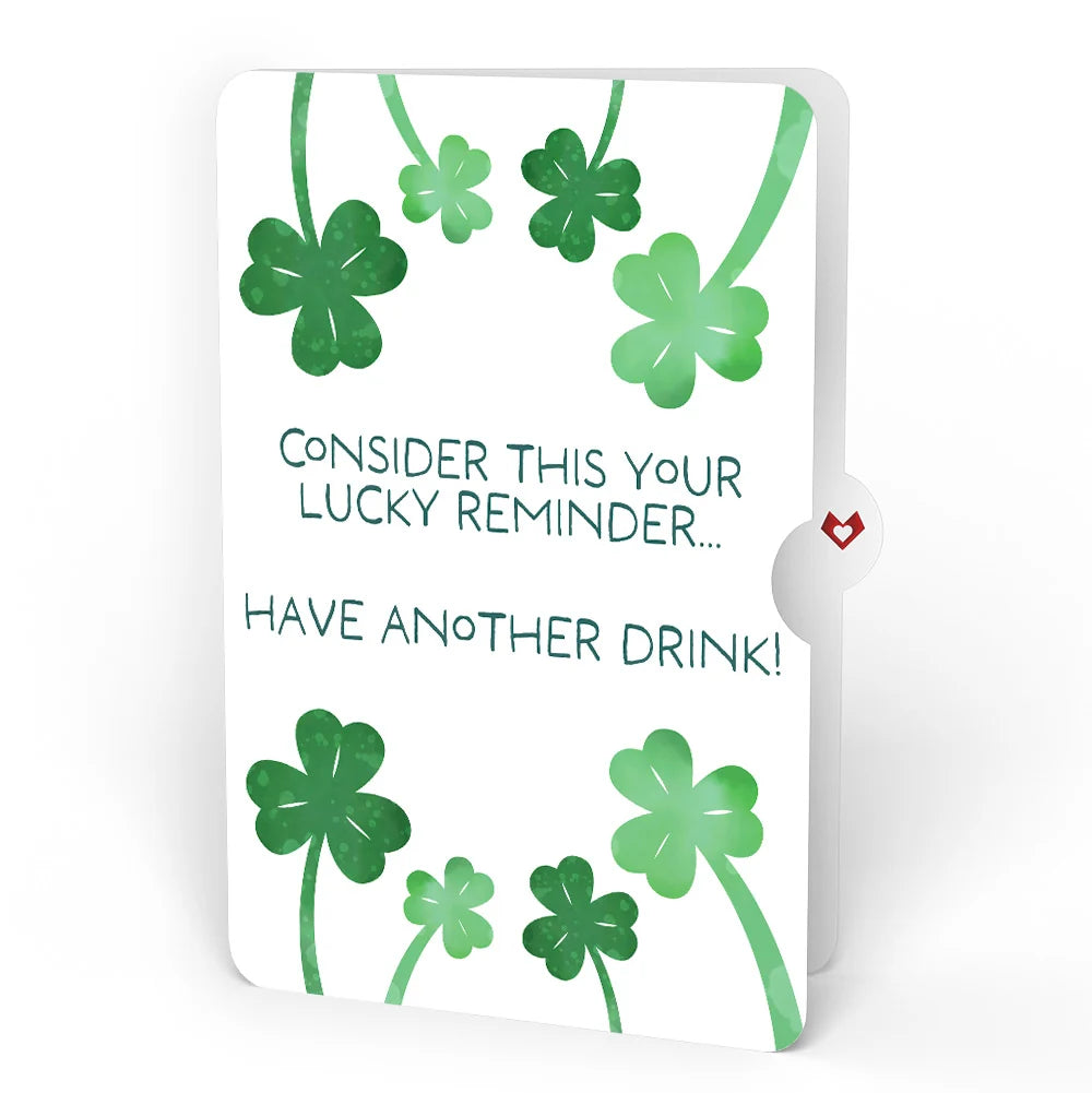 Lovepop Lucky Clover St. Patrick’s Day Heartfelt Charm Card and Shamrock Cheers Sentiment Set Bag