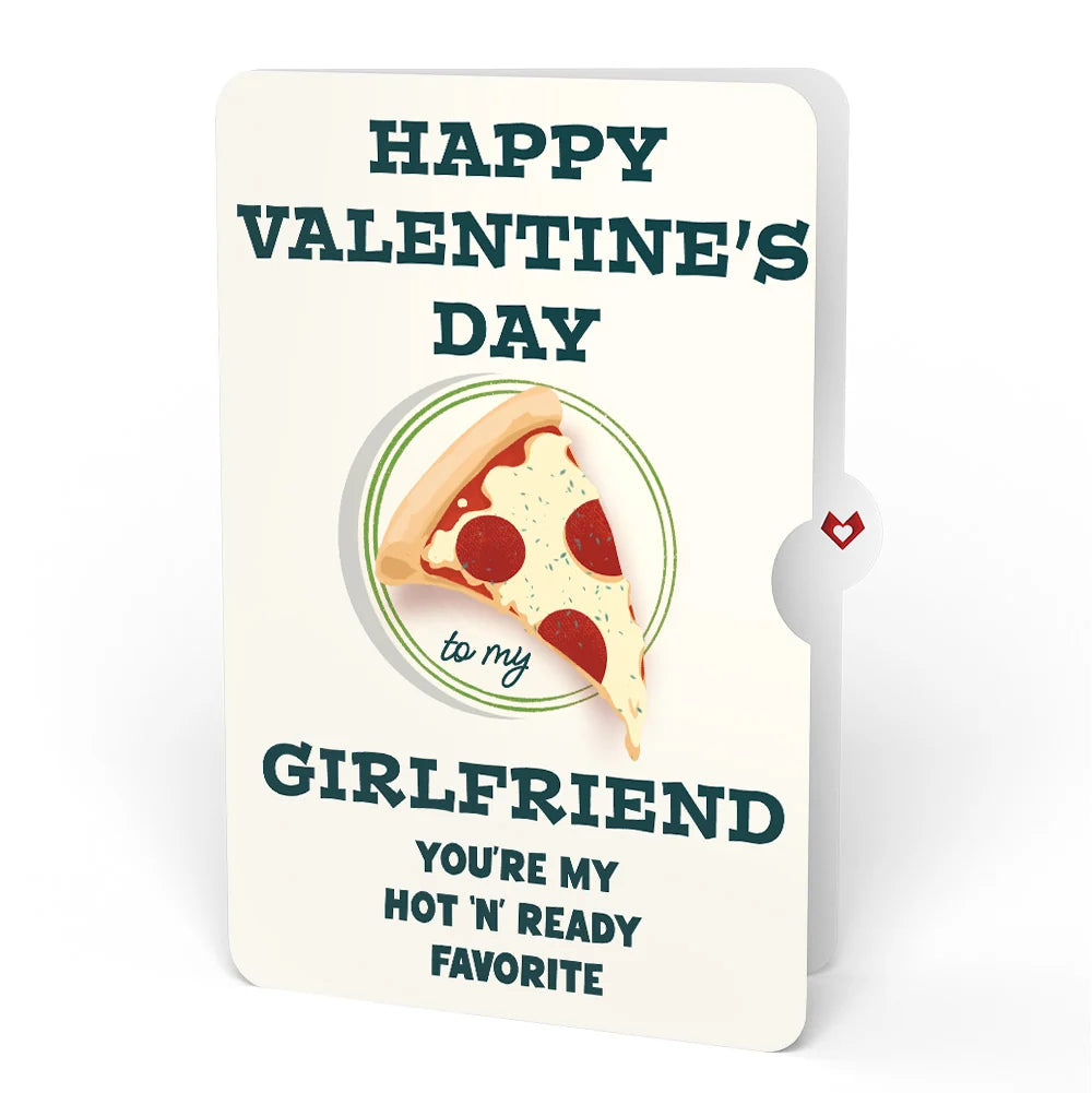 Lovepop Pizza Love Valentine Pop-Up Card and Perfect Slice Sentiment Set for Girlfriend Plate