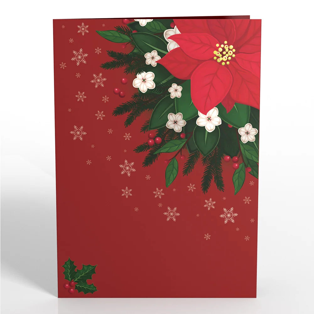 Lovepop Poinsettia & Pine Pop-Up Card
