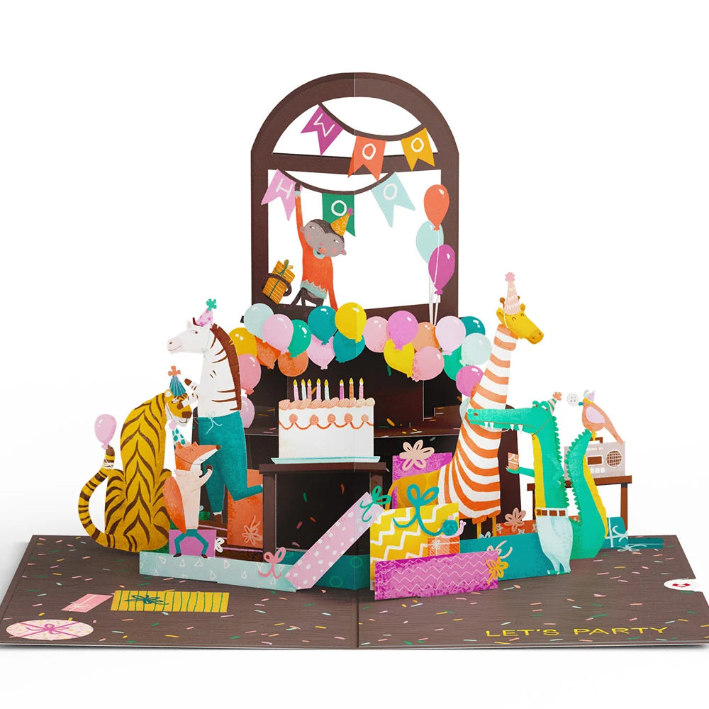 Lovepop Party Animals Birthday Pop-Up Card