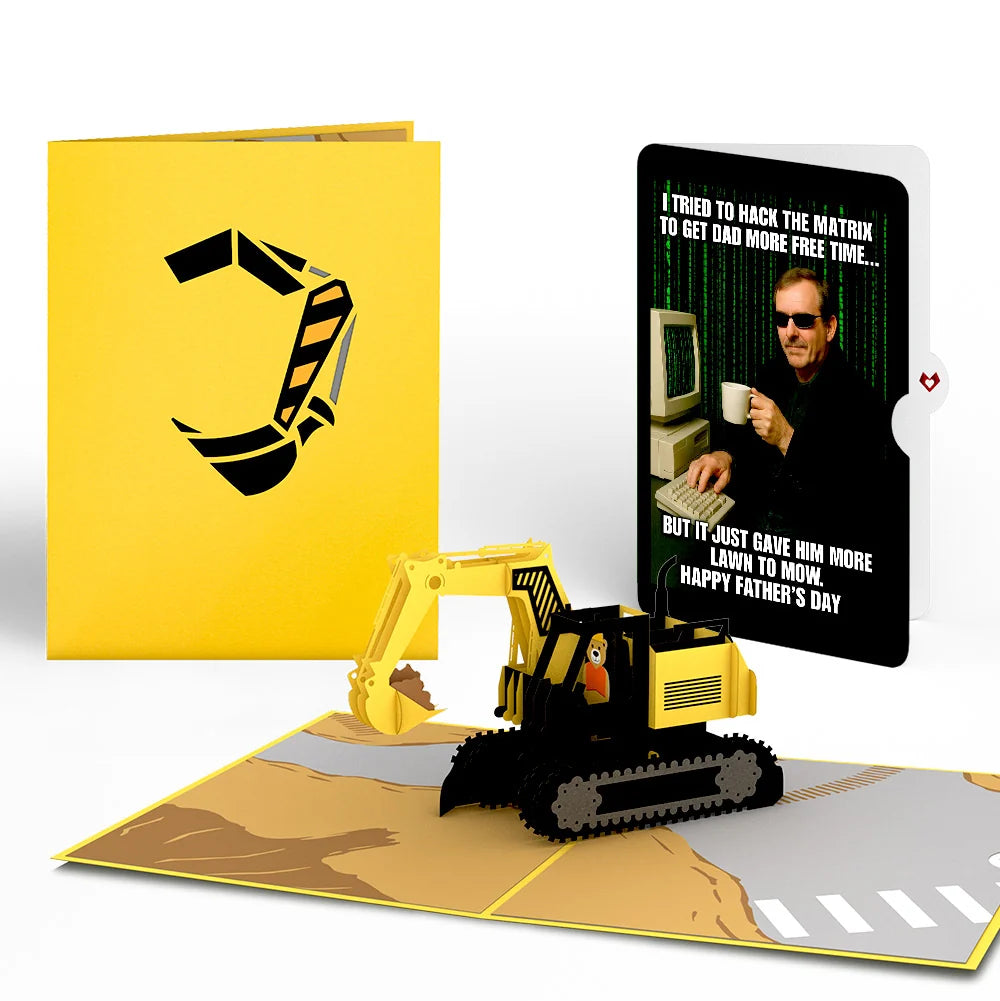 Lovepop Excavator Father’s Day Pop-Up Card and Matrix Hacker Sentiment Set