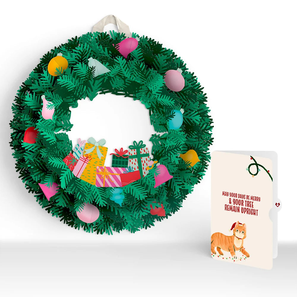 Lovepop Christmas Joy Wreath and Funny Cat Sentiment Set
